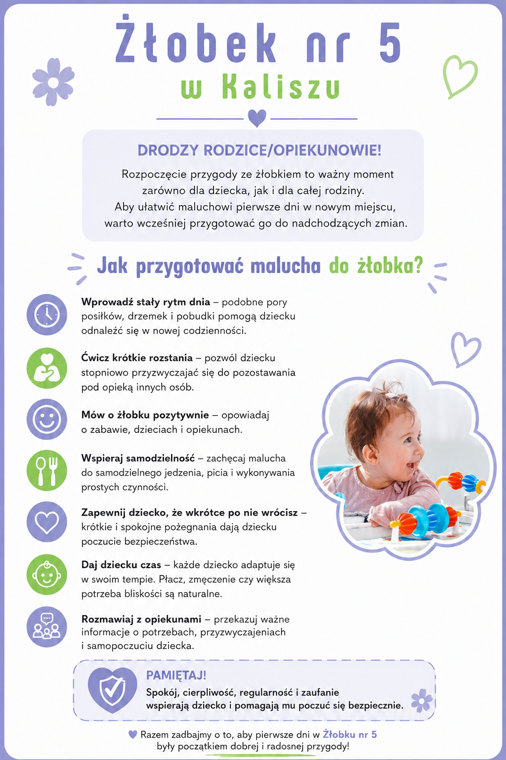 Poradnik dla rodziców: jak przygotować malucha do żłobka